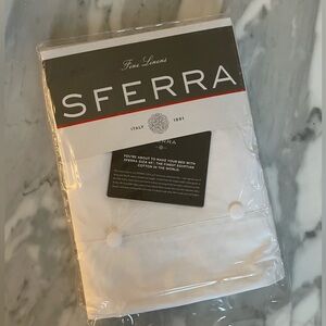 SFERRA Giza 45 Percale Flat Sheet White King